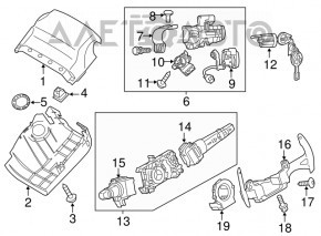 Left steering column switch for Mitsubishi Outlander 17-20