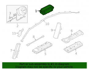 Airbag passenger in the dashboard Audi A4 B9 17-25