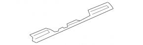 Front panel trim central Audi A4 B9 17- black, scratch