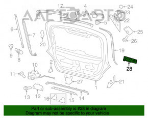 Porsche Panamera 10-16 Tailgate Closing Button