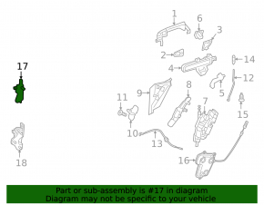 Upper rear left door hinge Mercedes GLS-class X166 13-19