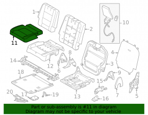 Rear row of seats 3 row Ford Explorer 11-15