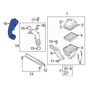 Air intake duct Ford Edge 19- 2.0T