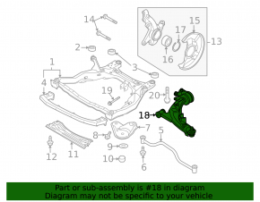 Lower control arm front left Mazda CX-9 07-15 TEKNOROT