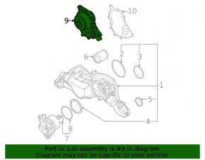 Water pump for Audi SQ7 20-25 4.0