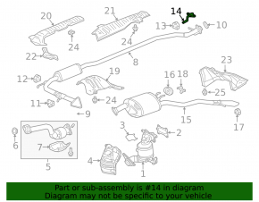 Honda Clarity 18-21 usa mid muffler bracket