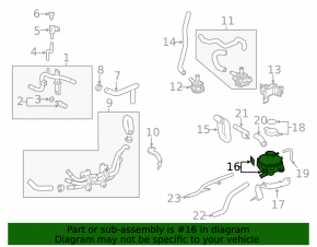 Honda Clarity 18-21 usa inverter expansion tank small