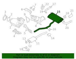 Silencer rear part with barrel Volvo XC60 18-21 T6