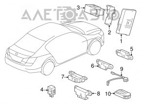 Honda Accord 13-17 4-button key