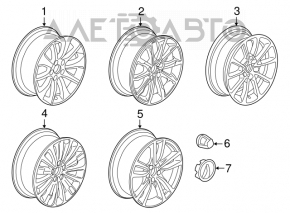 Set of R17 wheels 4pcs Acura TLX 15-17 prerest