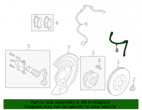 Front right brake hose for Nissan Rogue 21-24 JP built