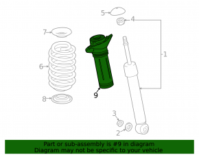 Rear left shock absorber support for Toyota Camry v70 18-24