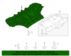 Front engine guard for Audi A8 10-13