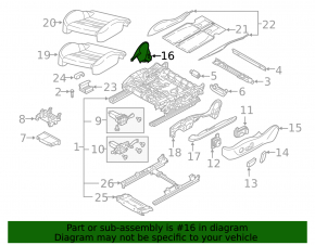 Driver's seat side inner right trim Audi A6 C8 19-25 black, worn