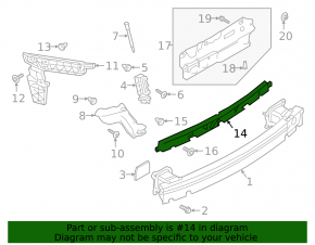 Rear bumper mount central Audi A6 C8 19-