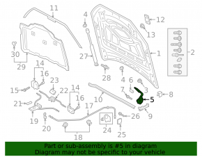 Right hood hinge Audi Q7 16-