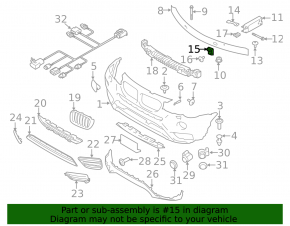 Front Bumper Bracket Lower Left BMW X3 F25 11-17