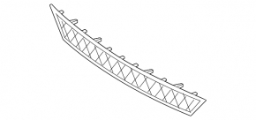 Lower front bumper grille for BMW 5 GT F07 10-17 Without M package, 2014-17, without adaptive cruise