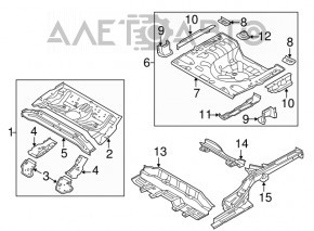 Trunk trough Hyundai Elantra UD 11-13