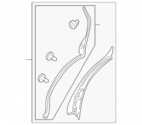 Door trim rear inner rear left Lexus RX350 RX450h 10-15