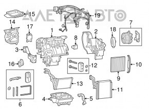 Actuator motor heater drive ventilation Chrysler 200 15-17