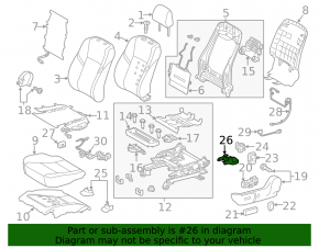 Driver's seat runner trim rear right Toyota Avalon 13-18
