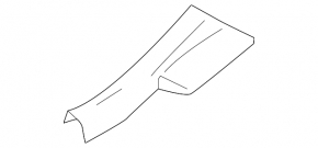 Door sill trim rear left Nissan Versa 12-19 usa black