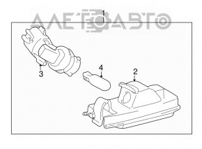 Trunk lid number plate light left Lexus IS200 IS300 99-05