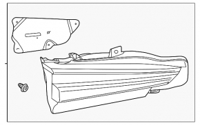 Light inside trunk door right Lexus NX300 NX300h 18-21