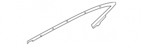 Upper rear right door molding Infiniti Q50 14-20