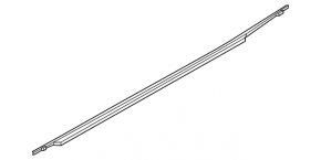 Black molding for the door and glass, center rear left, Nissan Ariya 23-25