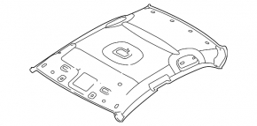 Headlining for Hyundai Elantra 21-26 under the sunroof, black