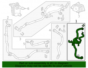 Chevrolet Equinox EV 24-26 cooling system hose from inverter, with bracket
