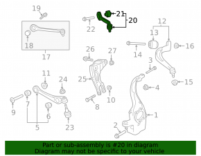 Upper arm front left rear Audi A4 B9 17-