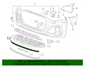 Audi RS Q8 19-25 Front Bumper Lip Extension