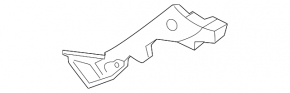 Rear bumper mount long right Mazda3 MPS 09-13