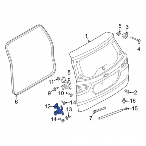 Lower tailgate hinge Ford Ecosport 18-22