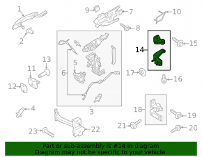 Door hinge upper rear right Ford Escape MK4 20-24
