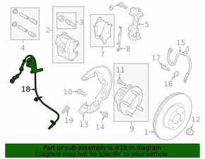 ABS Sensor Front Left Lincoln MKZ 13-20 OEM