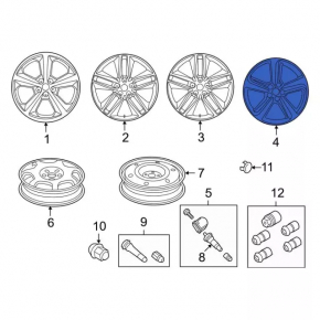 Wheel rim R18x8J ET52.5 Ford Edge 15-23 type 3, corrosion, light curb