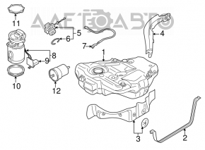 Fuel pump for VW Beetle 12-19 1.8T, 2.0T