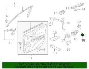 Front Left Seat Memory Buttons for Acura RDX 13-18