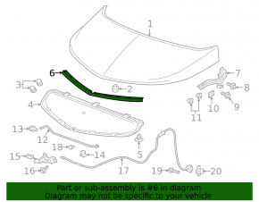 Front hood seal Chevrolet Bolt 17-