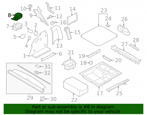 Left arch trim BMW X3 F25 11-17 under belt, black