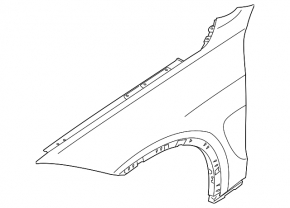 Front left wing BMW X6 F16 15-19