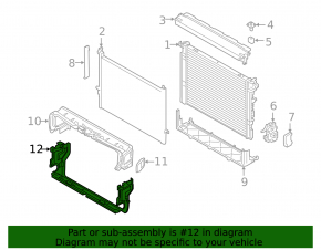 Lower radiator deflector BMW 5 G30 17-23