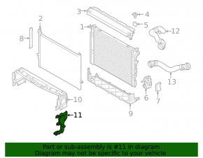 Left radiator deflector BMW 5 G30 17-23 M5, S63