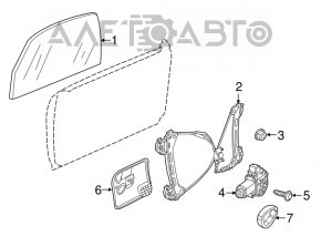 Window lift mechanism front left VW Beetle 12-19