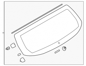 Rear glass of the trunk door Subaru Impreza 5d 17-23