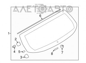 Rear glass of the trunk door Subaru Impreza 5d 17-23